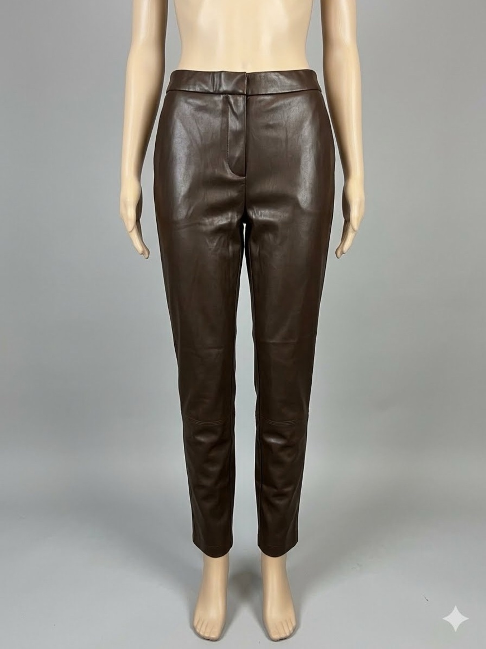 Primark Dark Brown Faux Leather Pants Sz 8
